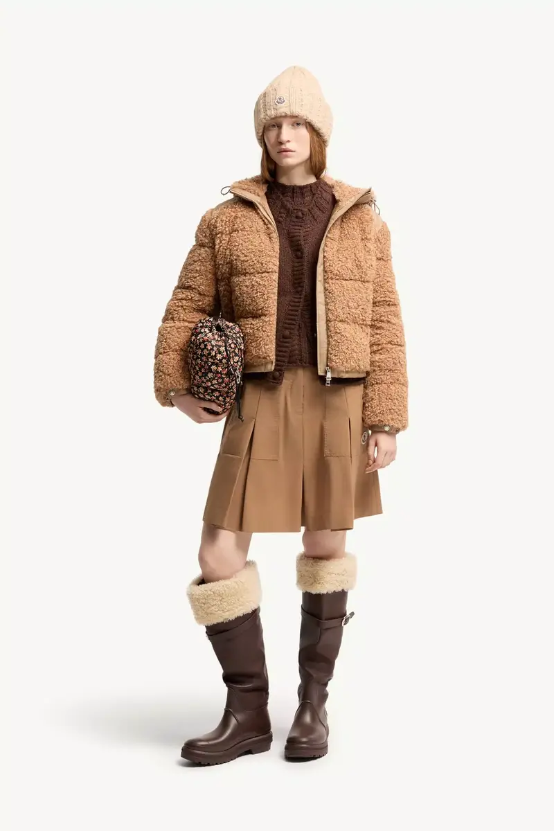 Moncler Alpestre Hooded Teddy Short Down Jacket | Thumbnail 3