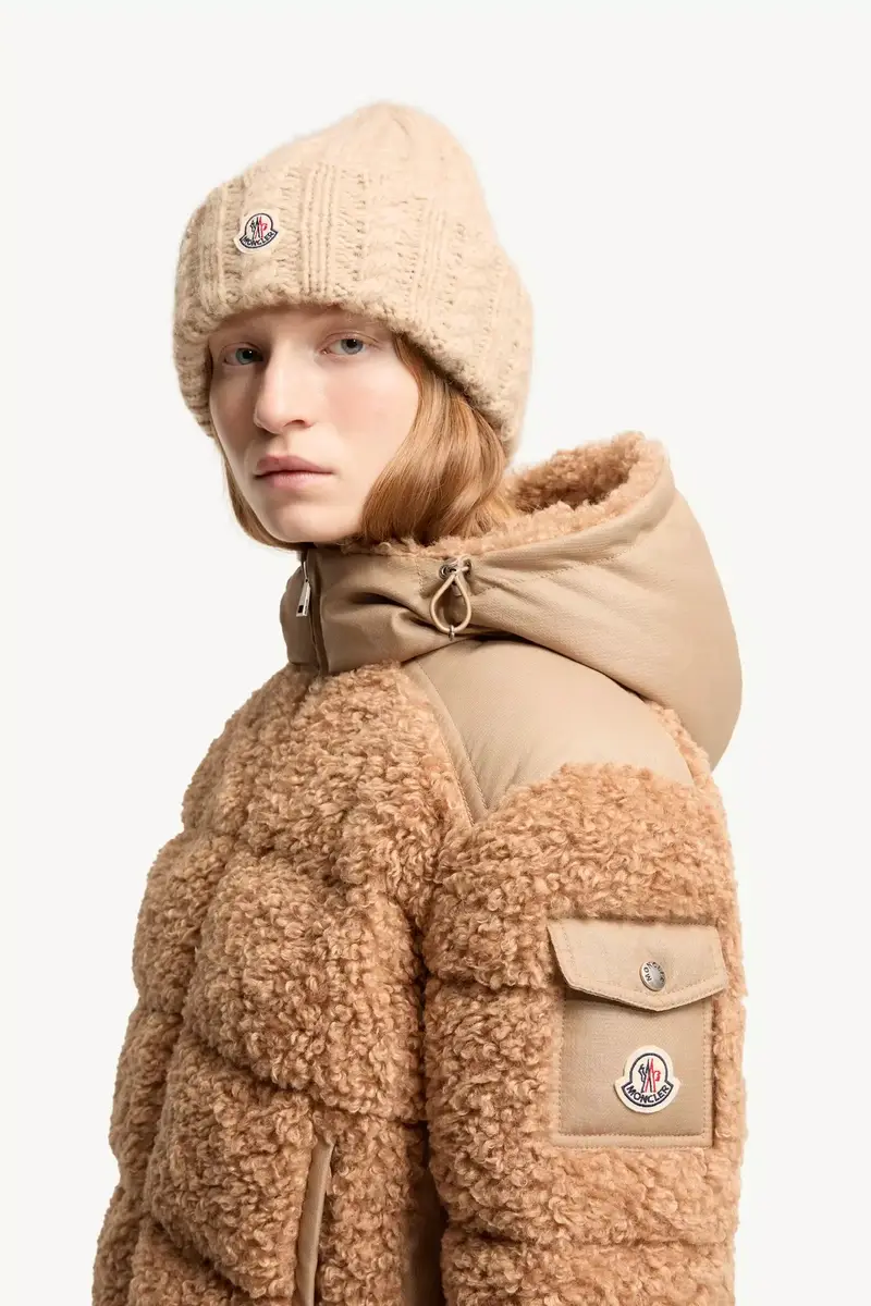 Moncler Alpestre Hooded Teddy Short Down Jacket | Thumbnail 4
