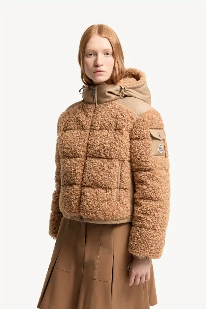 Moncler Alpestre Hooded Teddy Short Down Jacket | Thumbnail 5