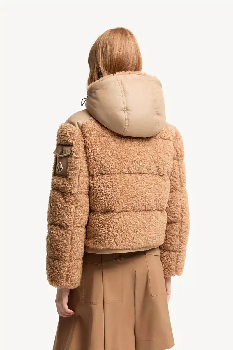 Moncler Alpestre Hooded Teddy Short Down Jacket | Thumbnail 6