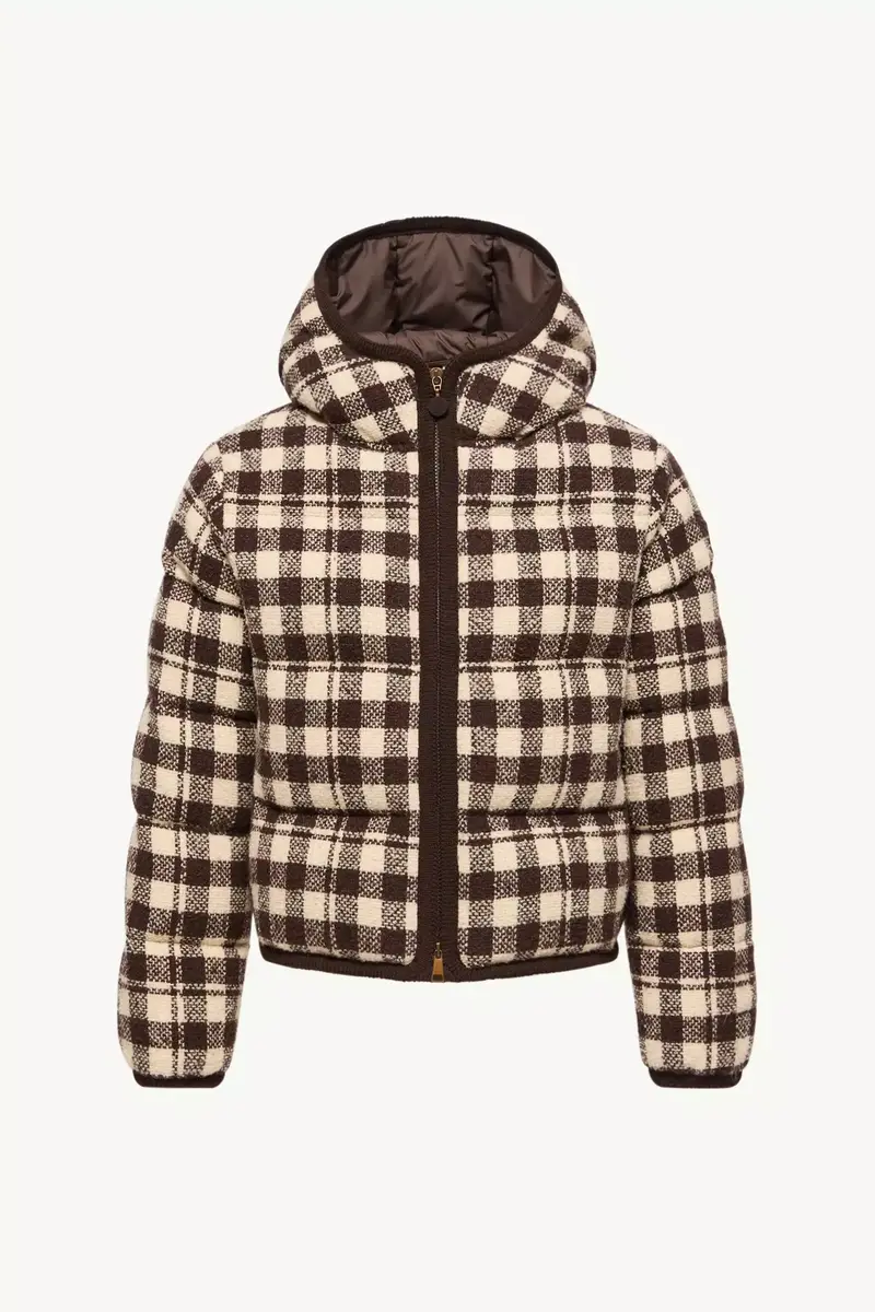 Moncler Abstraction Hooded Wool Blend Short Down Jacket | Thumbnail 2 Moncler Abstraction Hooded Wool Blend Short Down Jacket | Thumbnail 2