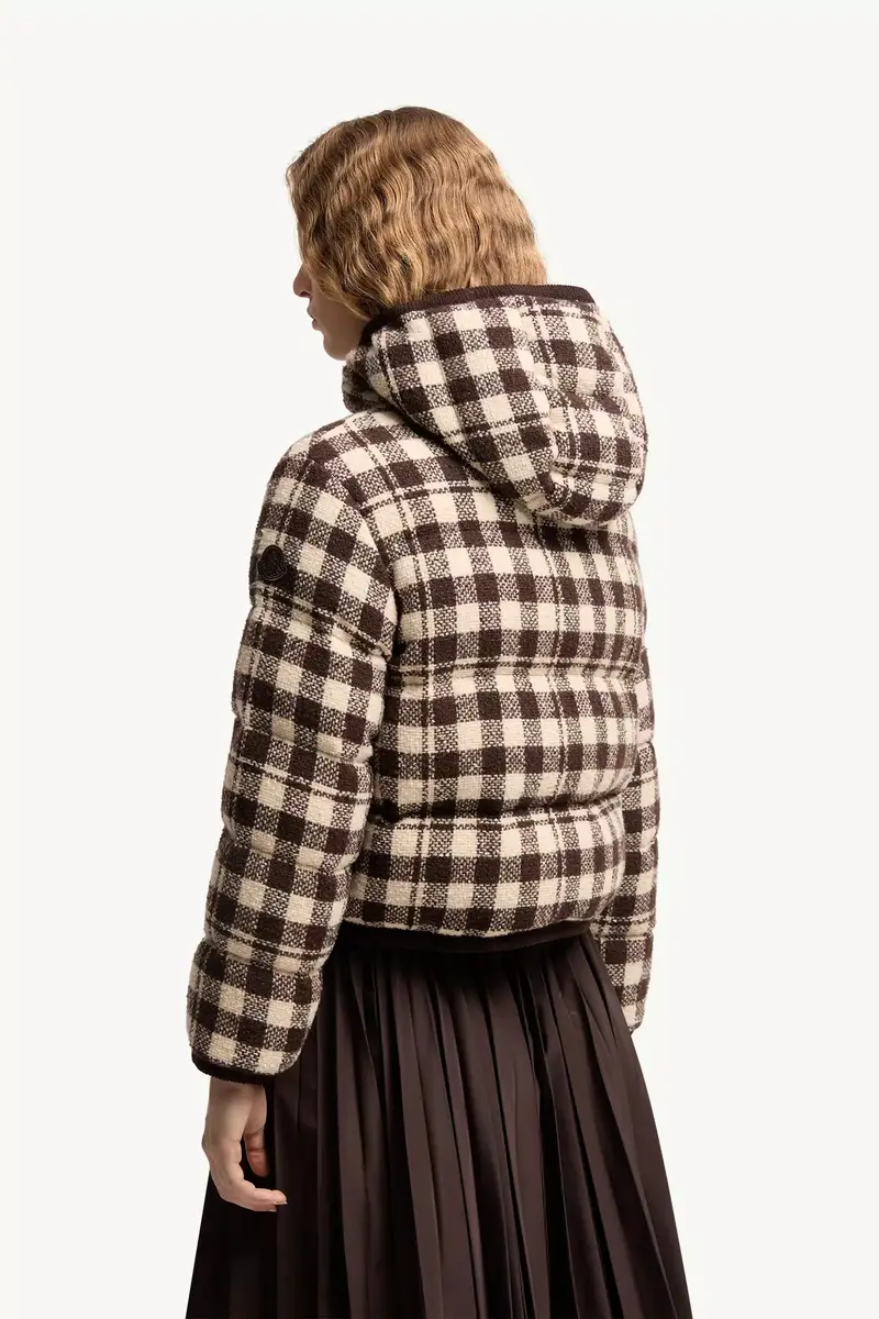Moncler Abstraction Hooded Wool Blend Short Down Jacket | Thumbnail 6 Moncler Abstraction Hooded Wool Blend Short Down Jacket | Thumbnail 6