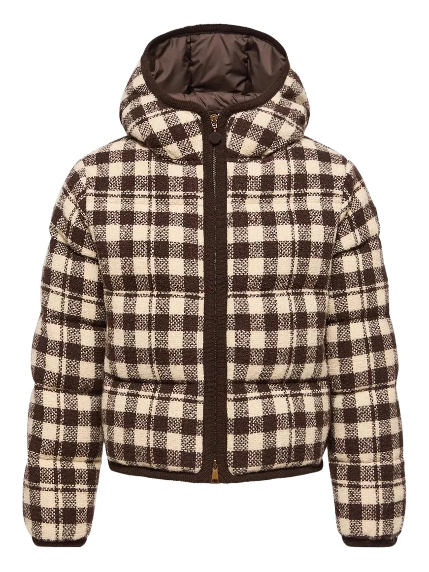 Abstraction Hooded Wool Blend Short Down Jacket Abstraction Hooded Wool Blend Short Down Jacket