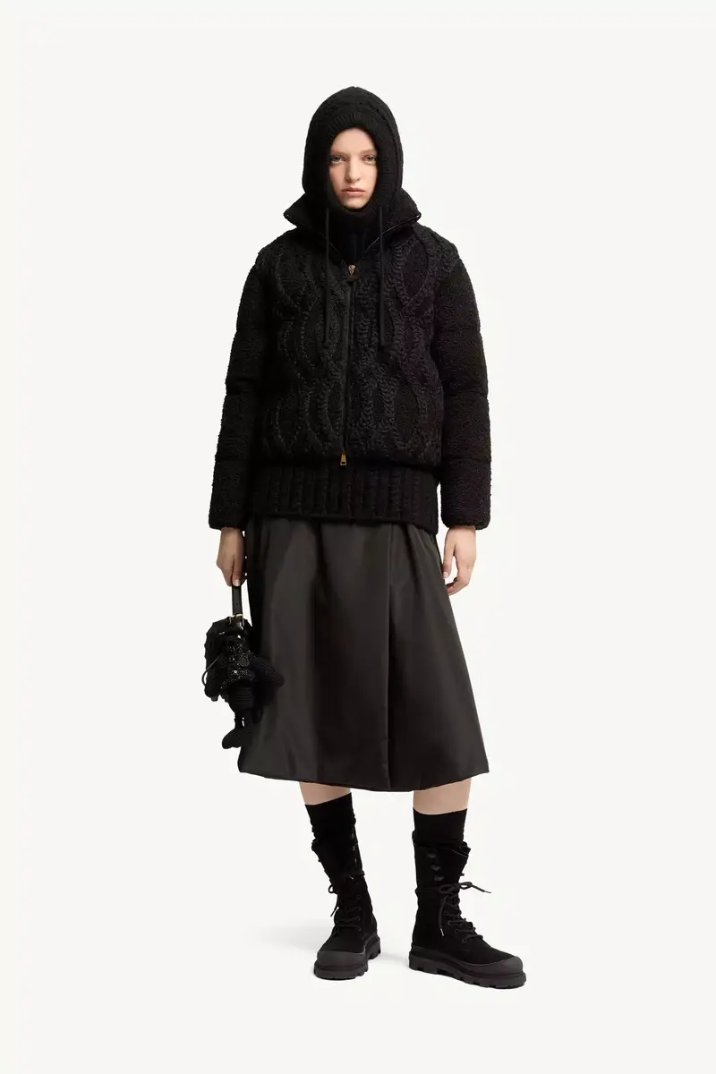 Moncler Nitidule Bouclé Short Down Jacket | Thumbnail 3 Moncler Nitidule Bouclé Short Down Jacket | Thumbnail 3