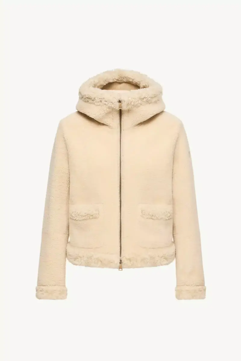 Moncler Leuctre Hooded Shearling Short Down Jacket | Thumbnail 2 Moncler Leuctre Hooded Shearling Short Down Jacket | Thumbnail 2