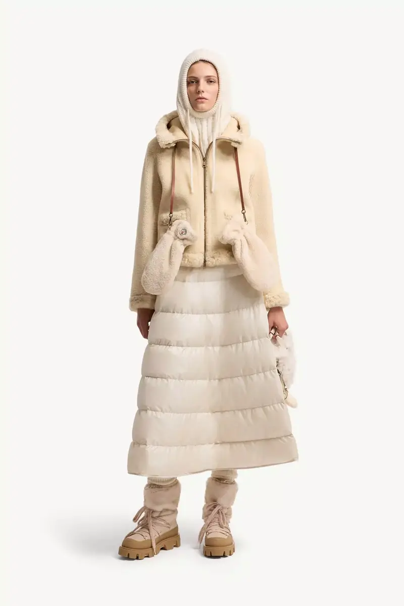 Moncler Leuctre Hooded Shearling Short Down Jacket | Thumbnail 3 Moncler Leuctre Hooded Shearling Short Down Jacket | Thumbnail 3