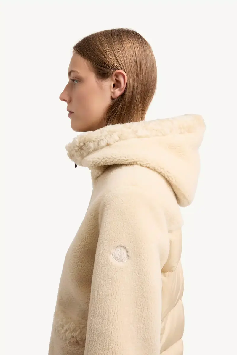 Moncler Leuctre Hooded Shearling Short Down Jacket | Thumbnail 4 Moncler Leuctre Hooded Shearling Short Down Jacket | Thumbnail 4