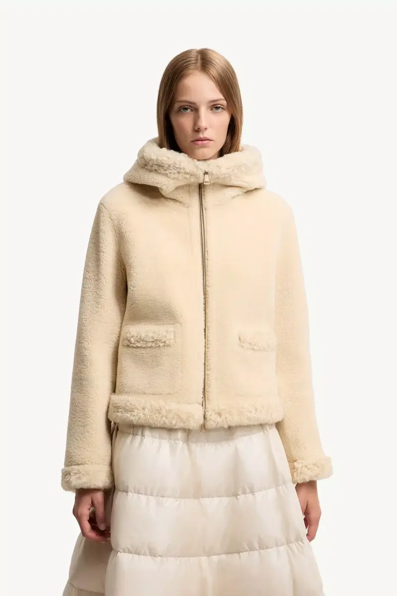 Moncler Leuctre Hooded Shearling Short Down Jacket | Thumbnail 5 Moncler Leuctre Hooded Shearling Short Down Jacket | Thumbnail 5