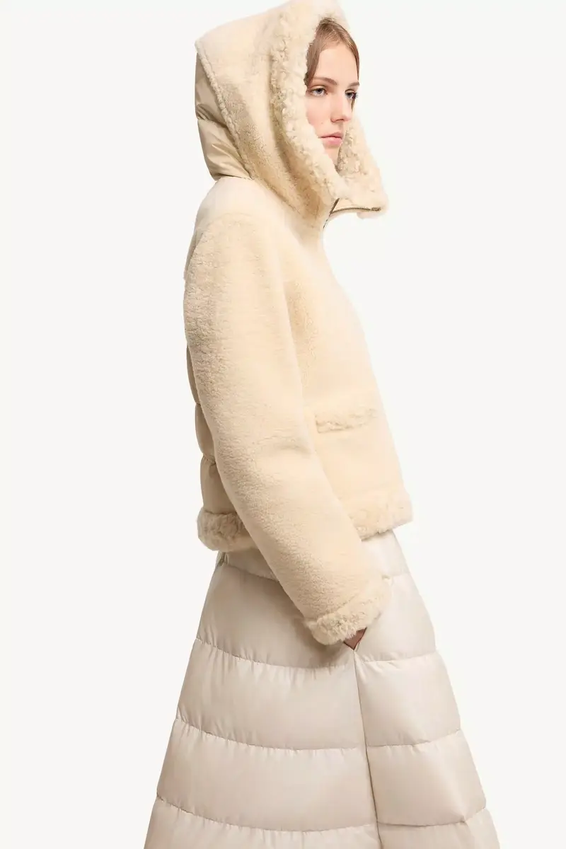 Moncler Leuctre Hooded Shearling Short Down Jacket | Thumbnail 7 Moncler Leuctre Hooded Shearling Short Down Jacket | Thumbnail 7