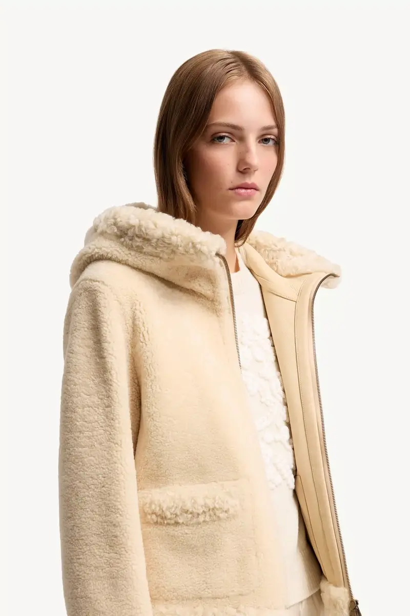 Moncler Leuctre Hooded Shearling Short Down Jacket | Thumbnail 8 Moncler Leuctre Hooded Shearling Short Down Jacket | Thumbnail 8