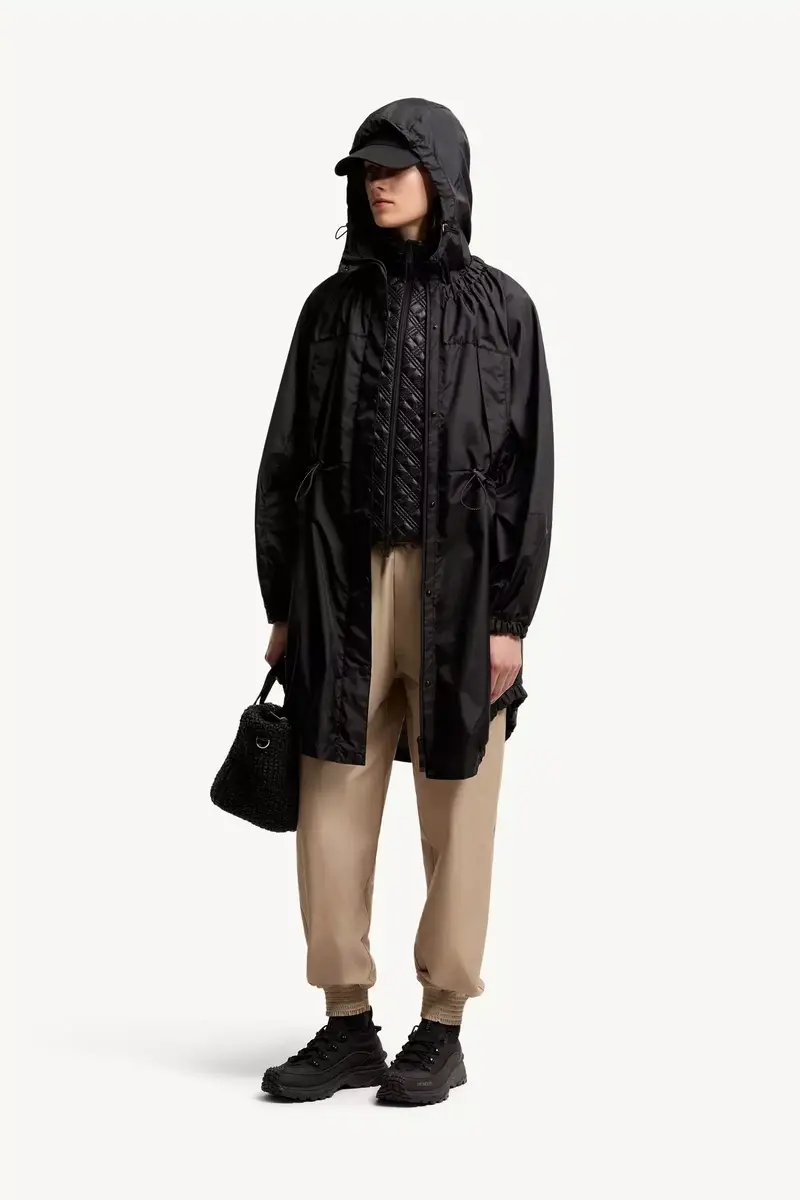 Moncler Expression Canvas Long Parka | Thumbnail 3 Moncler Expression Canvas Long Parka | Thumbnail 3