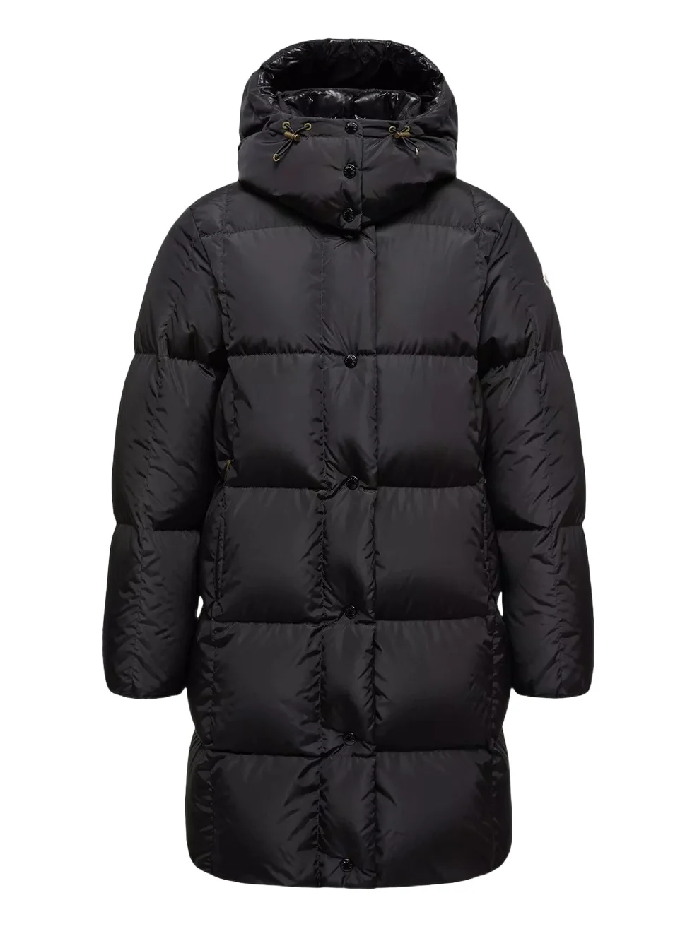 Litte Square-quilted Hooded Long Down Jacket Litte Square-quilted Hooded Long Down Jacket
