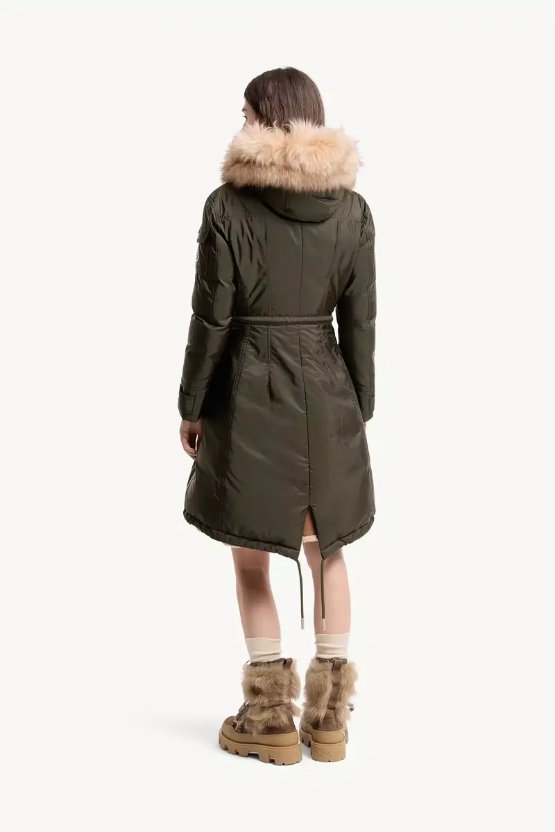 Moncler Moustique Hooded Shearling Trimmed Long Down Parka | Thumbnail 6 Moncler Moustique Hooded Shearling Trimmed Long Down Parka | Thumbnail 6