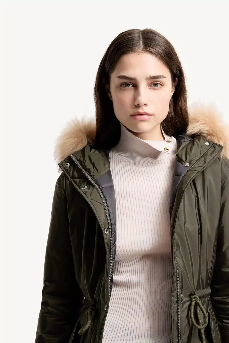 Moncler Moustique Hooded Shearling Trimmed Long Down Parka | Thumbnail 7 Moncler Moustique Hooded Shearling Trimmed Long Down Parka | Thumbnail 7
