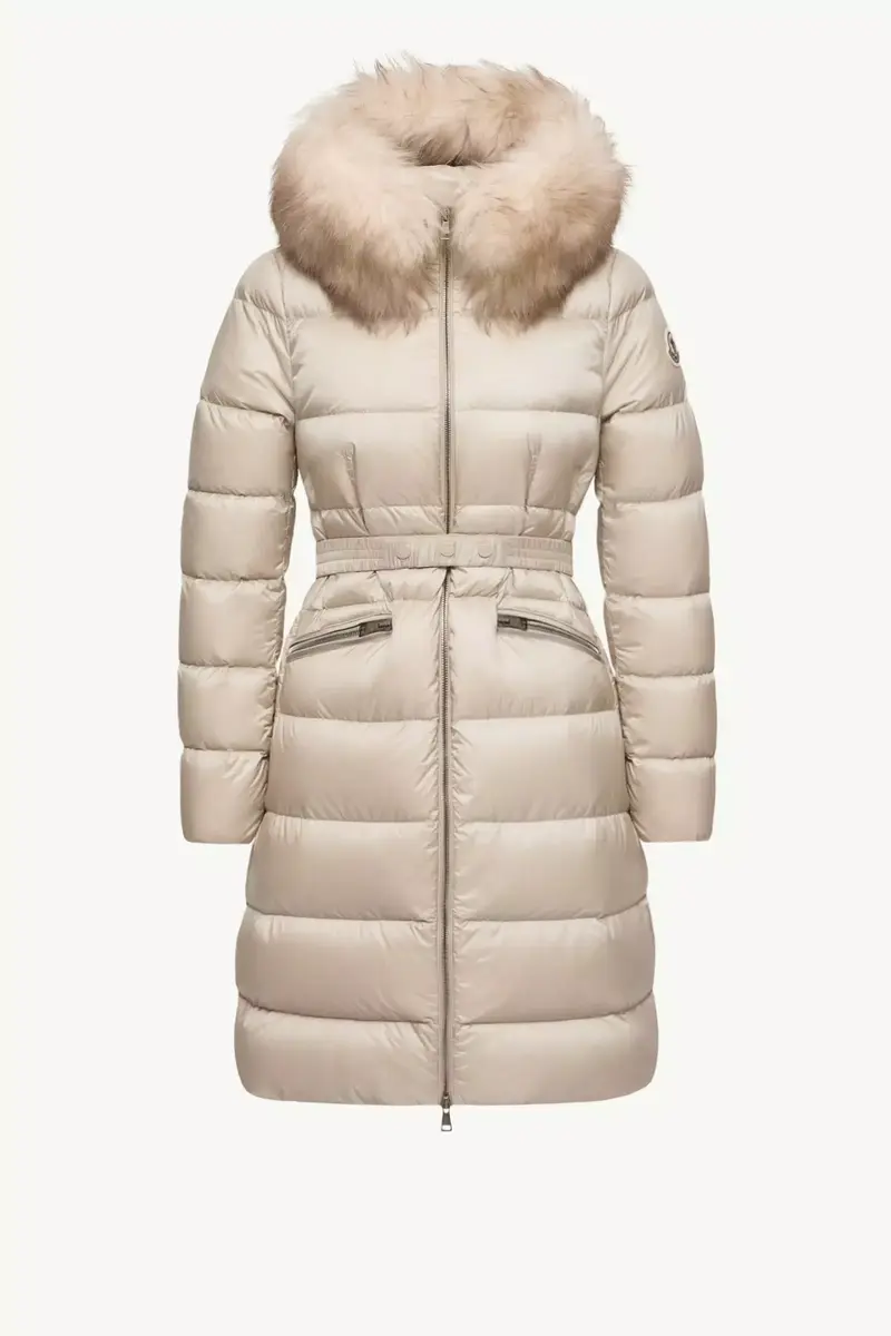 Moncler Boedic Hooded Shearling-trimmed Long Down Jacket | Thumbnail 2