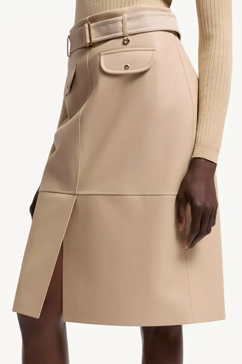 Moncler Knee-length Leather Skirt | Thumbnail 4 Moncler Knee-length Leather Skirt | Thumbnail 4