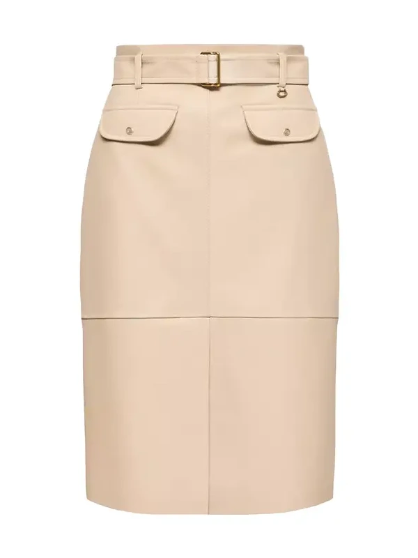 Knee-length Leather Skirt Knee-length Leather Skirt
