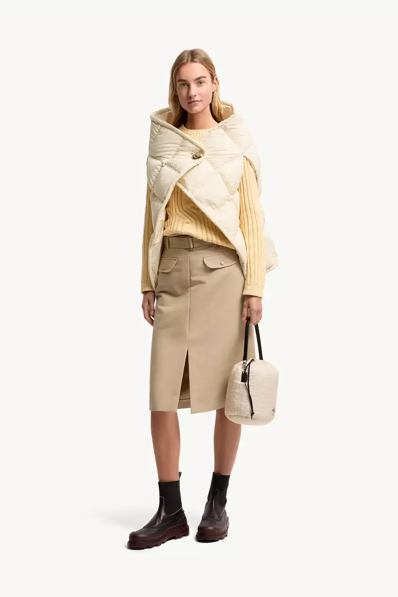 Moncler Belted Knee-length Cotton Skirt | Thumbnail 3 Moncler Belted Knee-length Cotton Skirt | Thumbnail 3