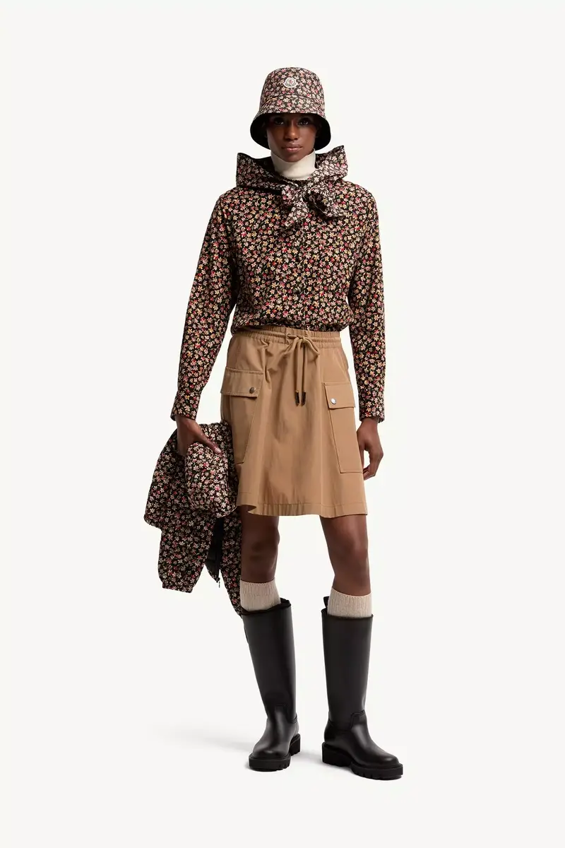 Moncler Cotton Blend A-line Mini Skirt | Thumbnail 3 Moncler Cotton Blend A-line Mini Skirt | Thumbnail 3