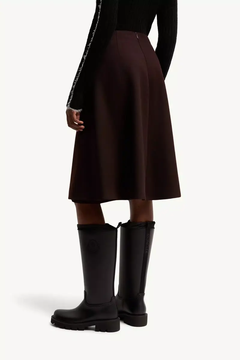 Moncler Wool Gabardine Midi Skirt | Thumbnail 6 Moncler Wool Gabardine Midi Skirt | Thumbnail 6