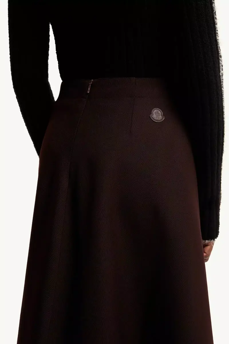 Moncler Wool Gabardine Midi Skirt | Thumbnail 7 Moncler Wool Gabardine Midi Skirt | Thumbnail 7