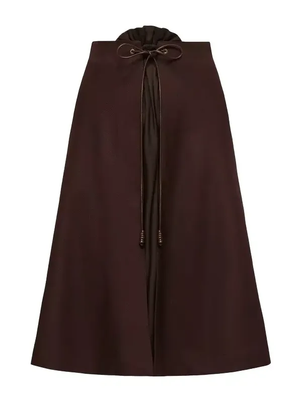 Wool Gabardine Midi Skirt Wool Gabardine Midi Skirt