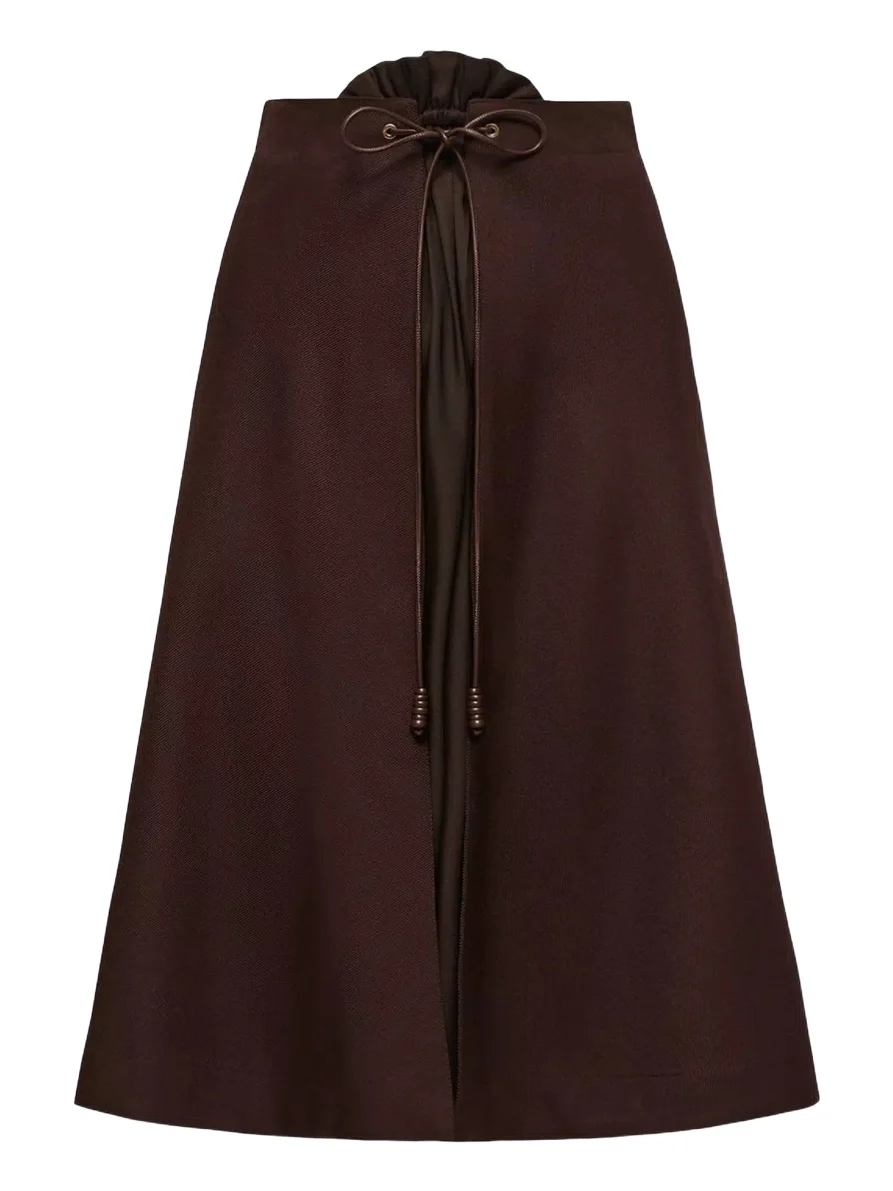 Wool Gabardine Midi Skirt Wool Gabardine Midi Skirt
