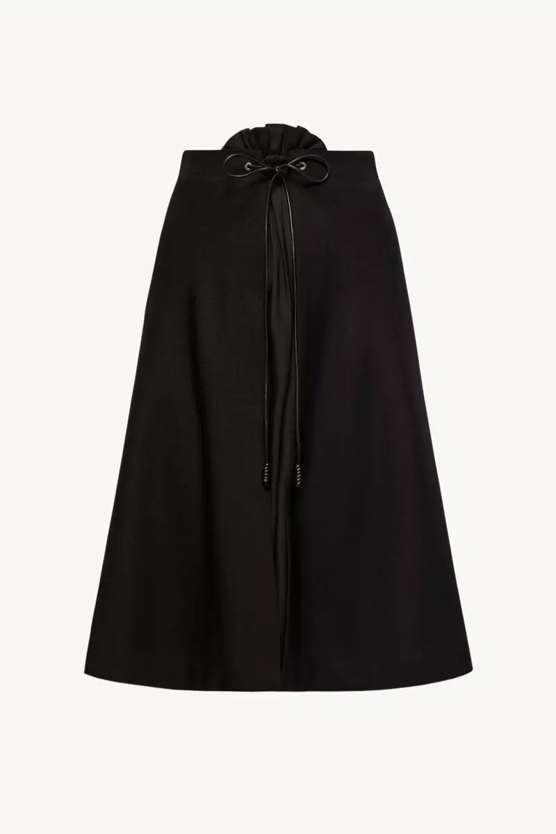 Moncler Wool Gabardine Midi Skirt | Thumbnail 2 Moncler Wool Gabardine Midi Skirt | Thumbnail 2