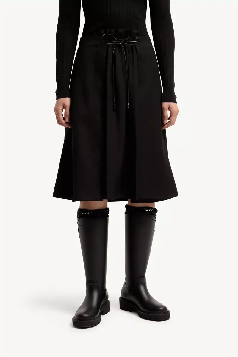 Moncler Wool Gabardine Midi Skirt | Thumbnail 5 Moncler Wool Gabardine Midi Skirt | Thumbnail 5
