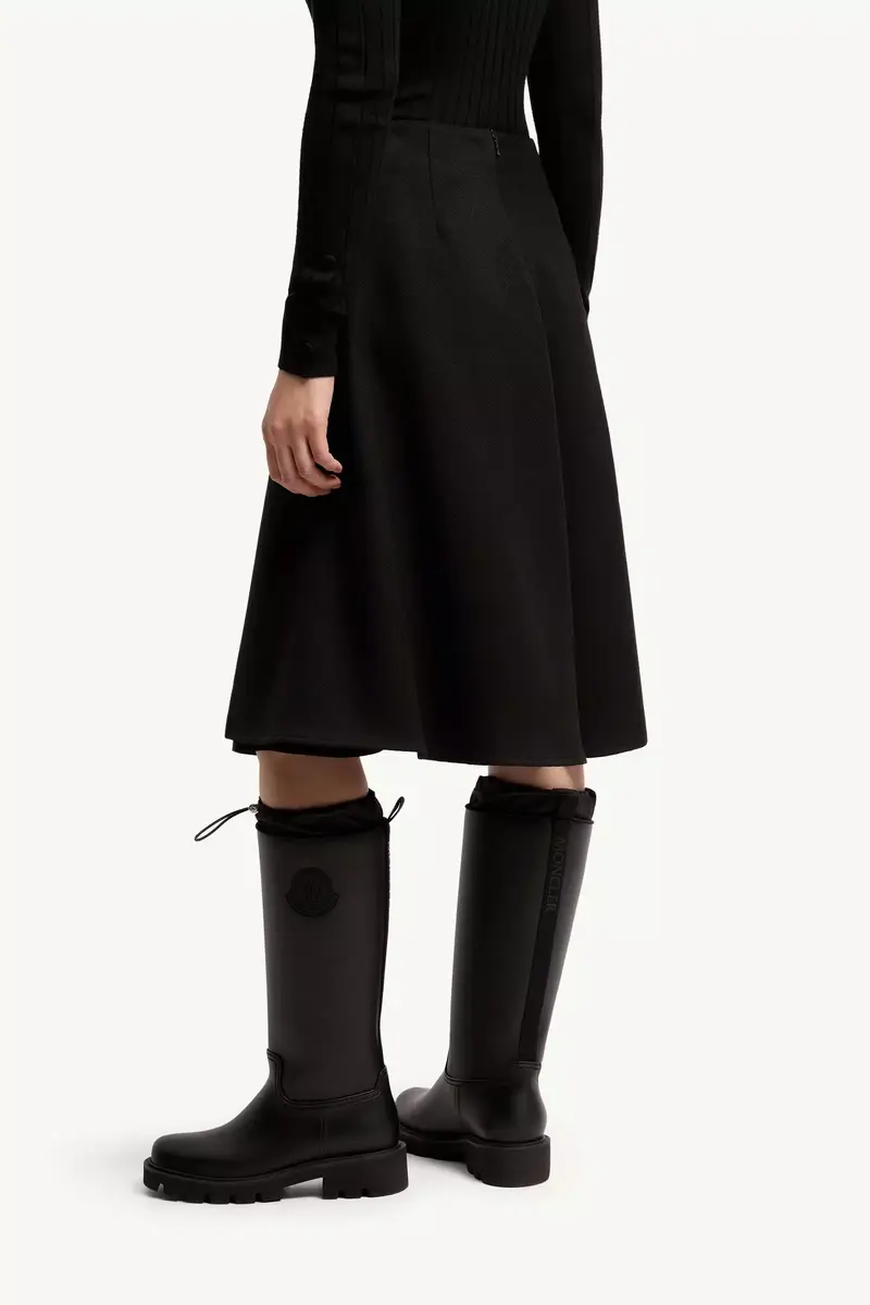 Moncler Wool Gabardine Midi Skirt | Thumbnail 6 Moncler Wool Gabardine Midi Skirt | Thumbnail 6