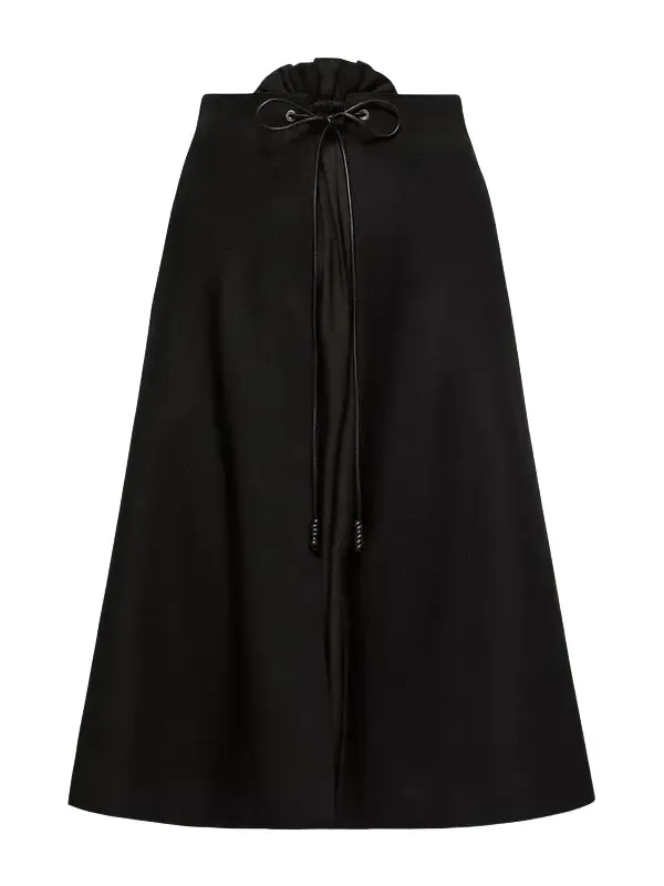 Wool Gabardine Midi Skirt Wool Gabardine Midi Skirt