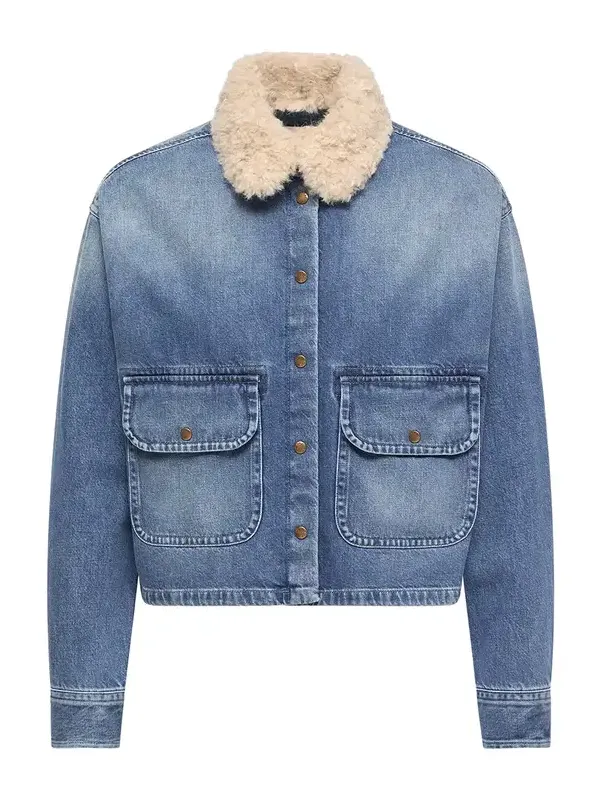 Teddy Trim Denim Shirt Jacket Teddy Trim Denim Shirt Jacket