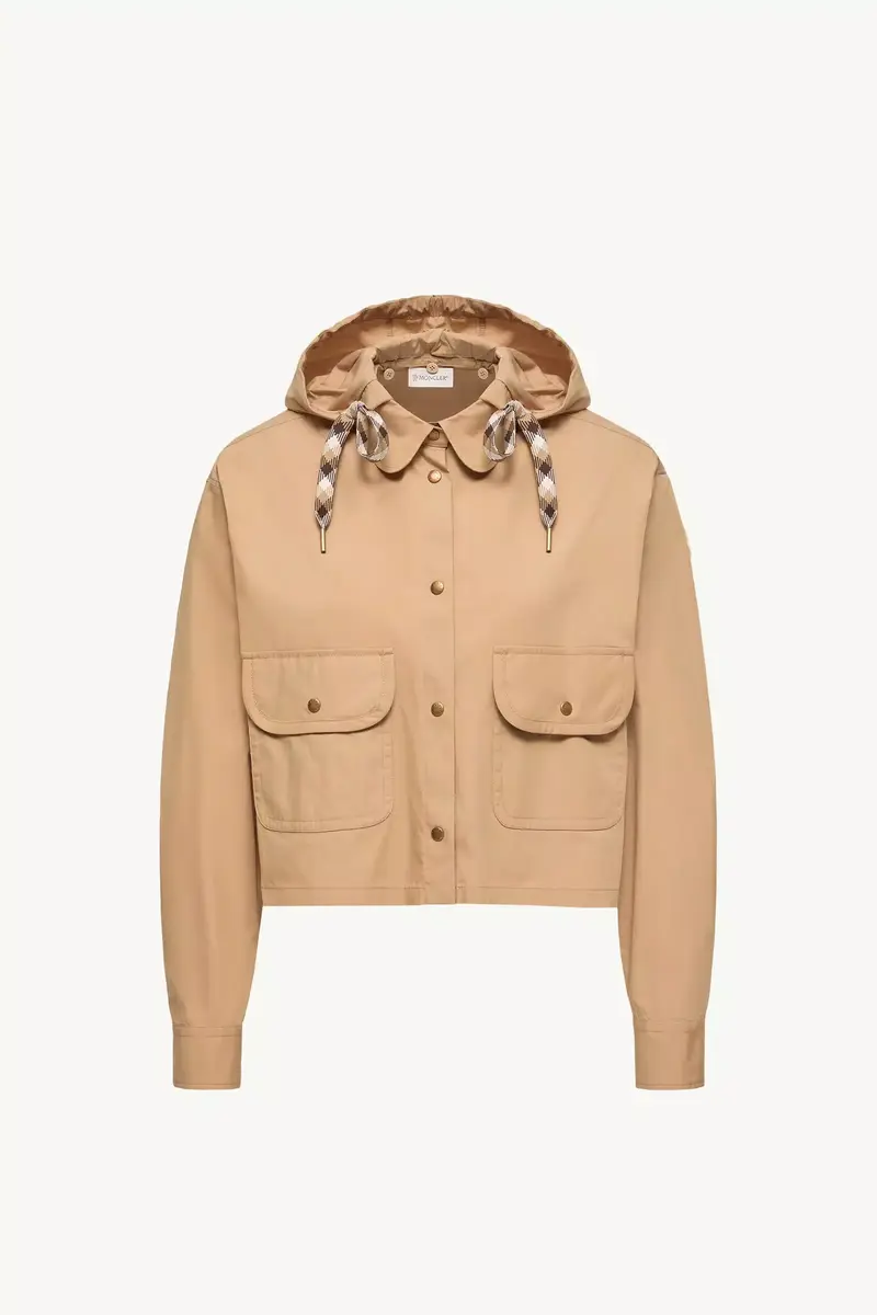 Moncler Cotton Blend Hooded Shirt Jacket | Thumbnail 2 Moncler Cotton Blend Hooded Shirt Jacket | Thumbnail 2