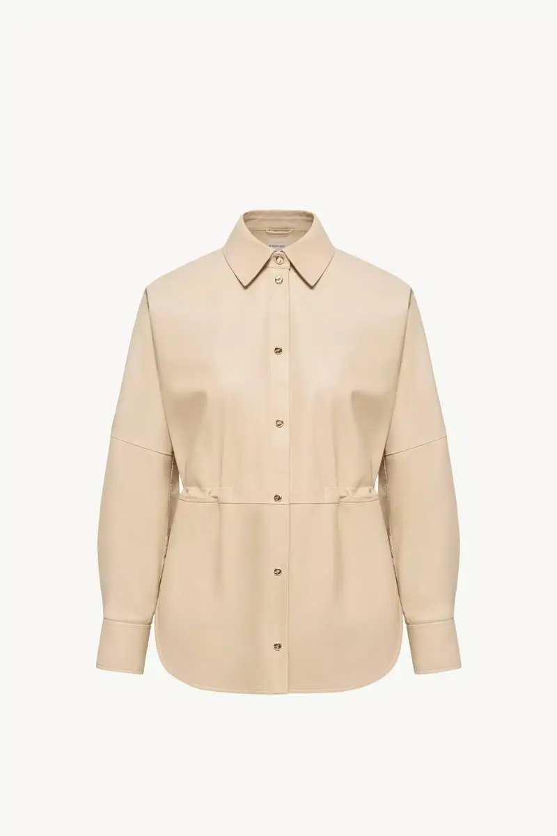 Moncler Leather Long Sleeve Shirt | Thumbnail 2 Moncler Leather Long Sleeve Shirt | Thumbnail 2