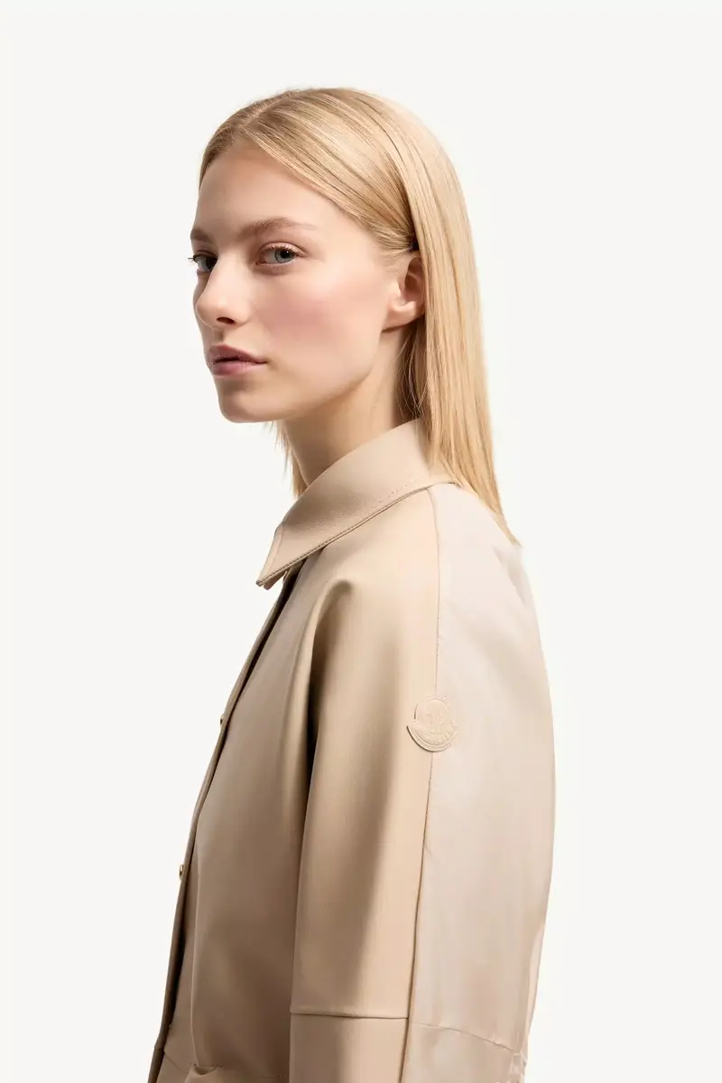 Moncler Leather Long Sleeve Shirt | Thumbnail 4 Moncler Leather Long Sleeve Shirt | Thumbnail 4