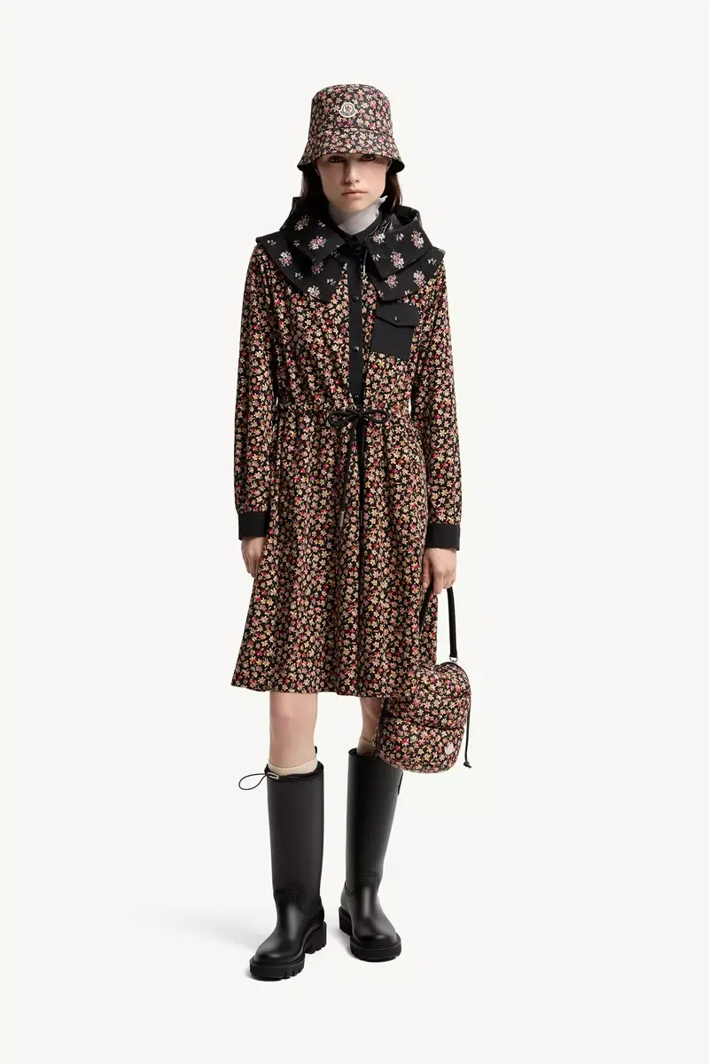 Moncler Floral Corduroy Dress | Thumbnail 3 Moncler Floral Corduroy Dress | Thumbnail 3