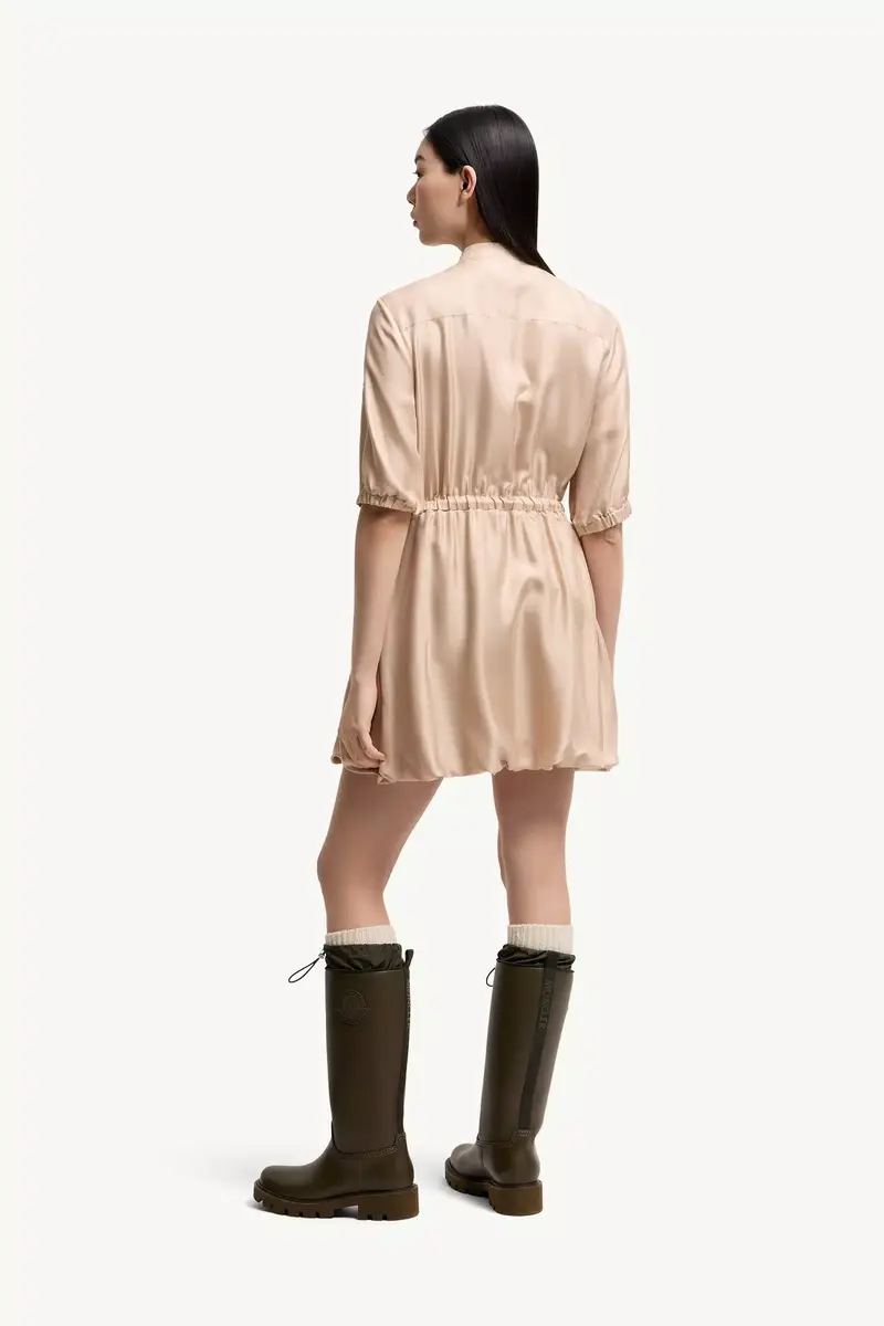 Moncler Silk Twill Mini Shirt Dress | Thumbnail 6 Moncler Silk Twill Mini Shirt Dress | Thumbnail 6