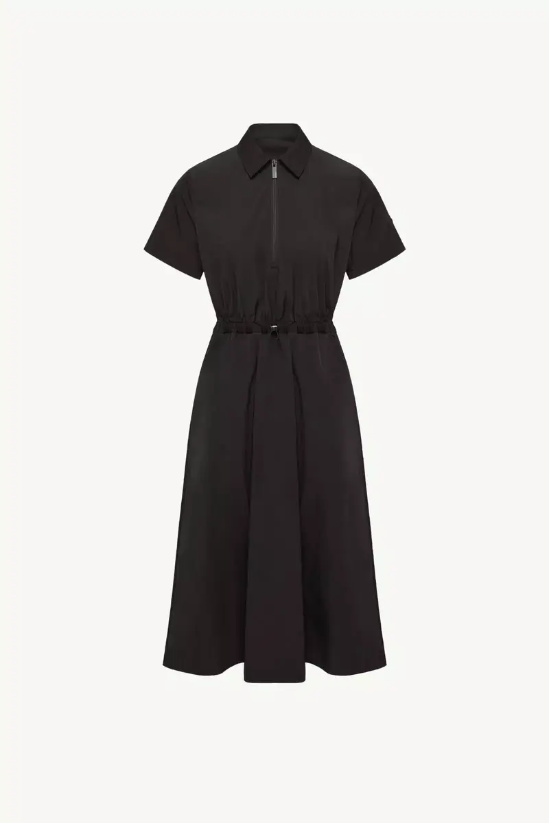Moncler Pleated Mid-length Shirt Dress | Thumbnail 2 Moncler Pleated Mid-length Shirt Dress | Thumbnail 2
