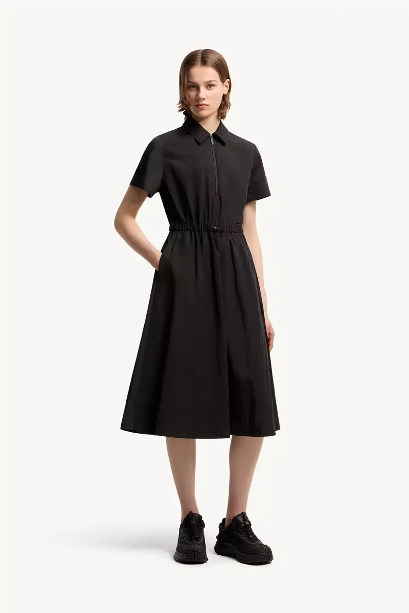 Moncler Pleated Mid-length Shirt Dress | Thumbnail 5 Moncler Pleated Mid-length Shirt Dress | Thumbnail 5