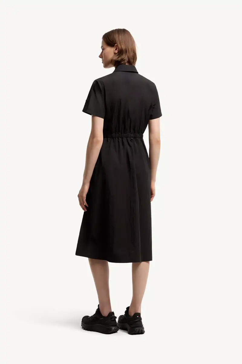 Moncler Pleated Mid-length Shirt Dress | Thumbnail 6 Moncler Pleated Mid-length Shirt Dress | Thumbnail 6