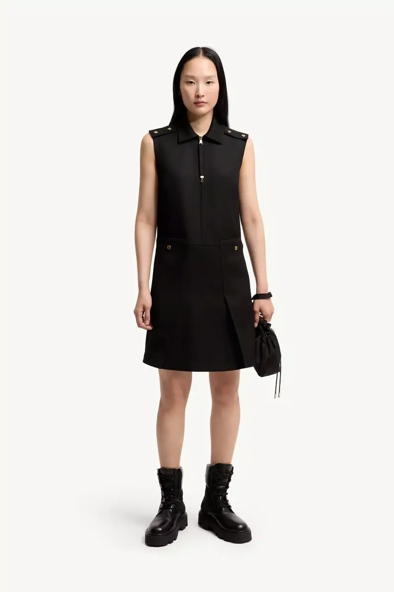 Moncler Wool Gabardine Shirt Dress | Thumbnail 2 Moncler Wool Gabardine Shirt Dress | Thumbnail 2