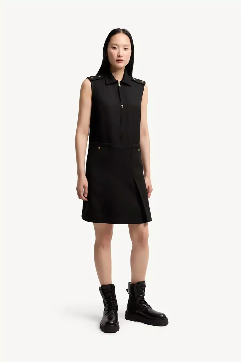 Moncler Wool Gabardine Shirt Dress | Thumbnail 4 Moncler Wool Gabardine Shirt Dress | Thumbnail 4