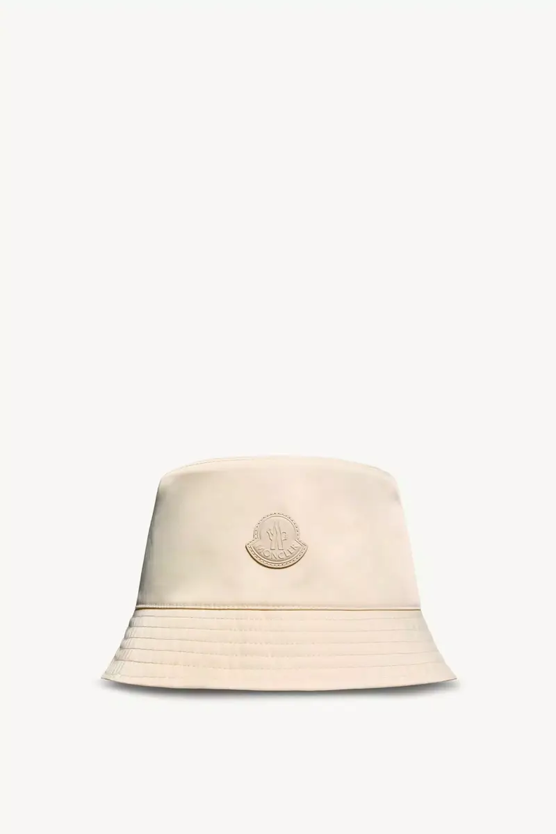 Moncler Leather Logo Gabardine Bucket Hat | Thumbnail 2 Moncler Leather Logo Gabardine Bucket Hat | Thumbnail 2