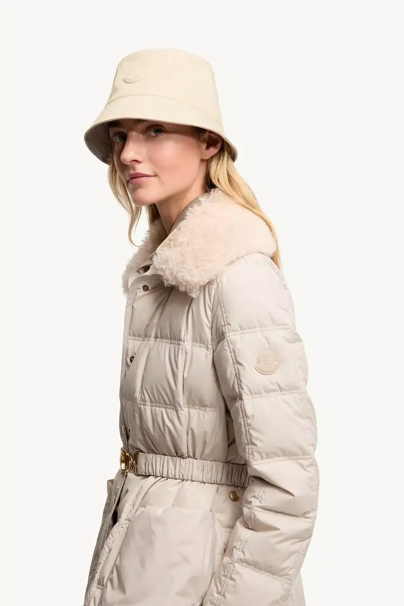 Moncler Leather Logo Gabardine Bucket Hat | Thumbnail 3 Moncler Leather Logo Gabardine Bucket Hat | Thumbnail 3