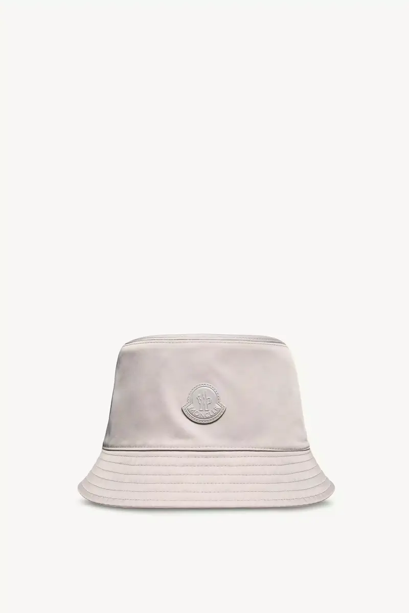 Moncler Leather Logo Gabardine Bucket Hat | Thumbnail 5 Moncler Leather Logo Gabardine Bucket Hat | Thumbnail 5