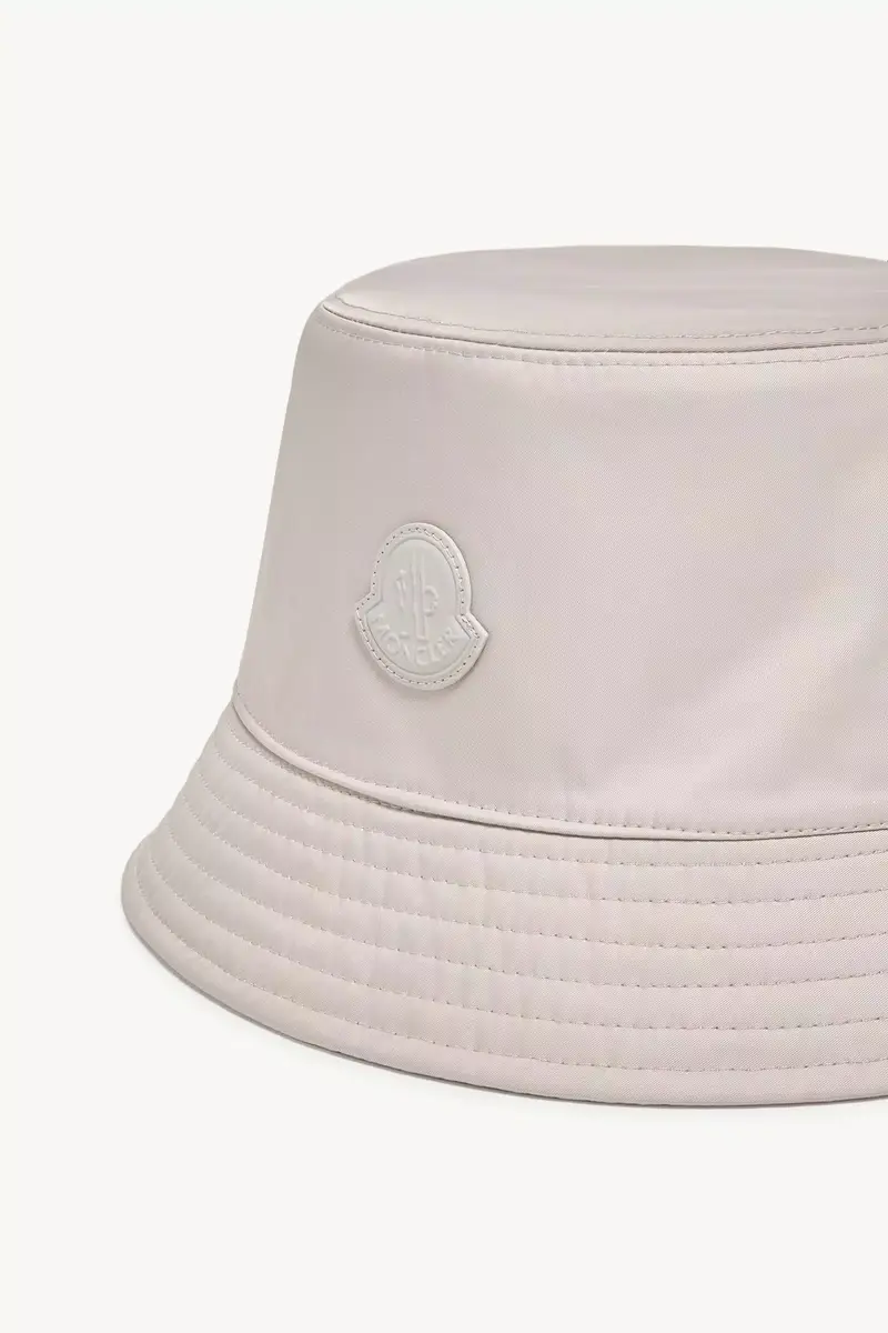 Moncler Leather Logo Gabardine Bucket Hat | Thumbnail 6 Moncler Leather Logo Gabardine Bucket Hat | Thumbnail 6