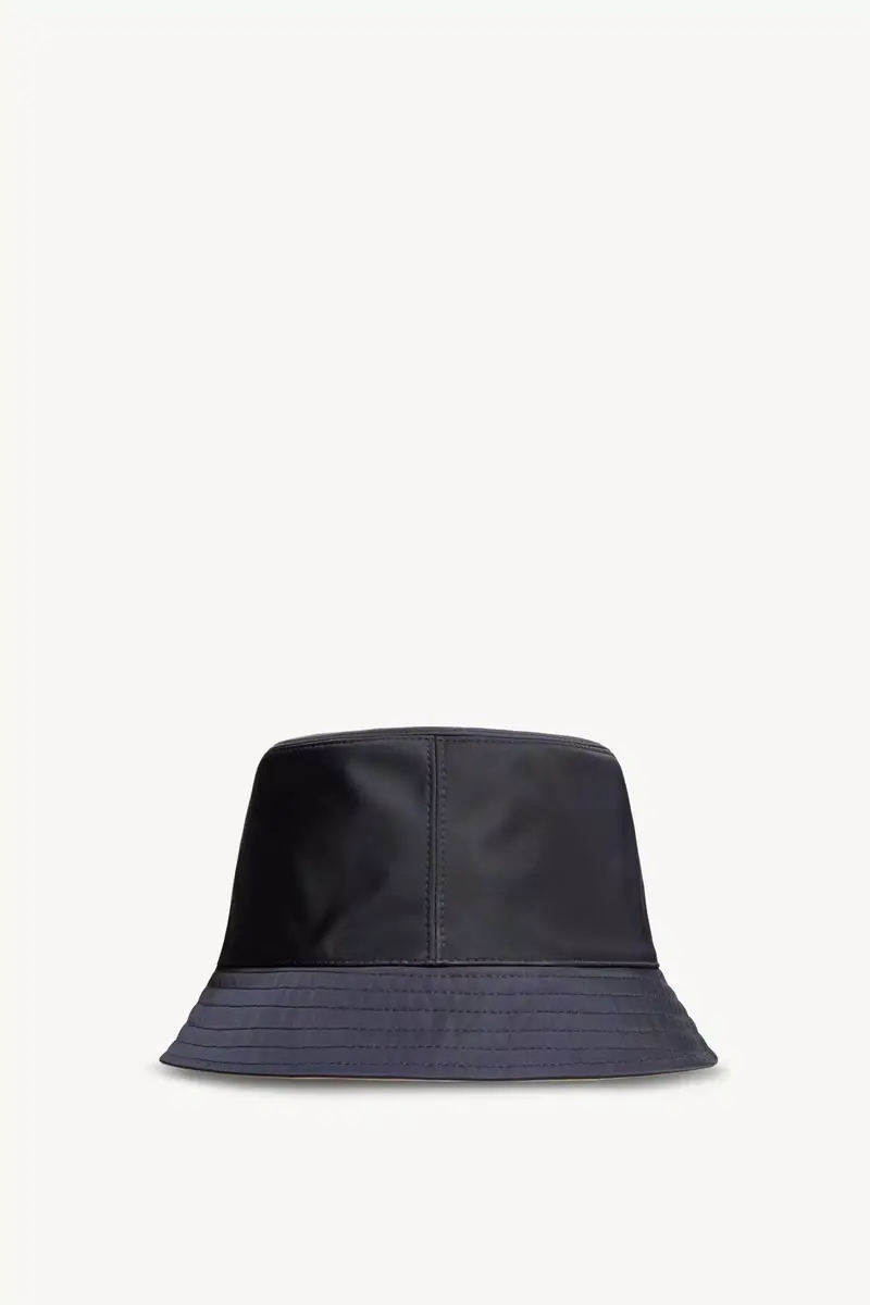 Moncler Leather Logo Gabardine Bucket Hat | Thumbnail 5 Moncler Leather Logo Gabardine Bucket Hat | Thumbnail 5