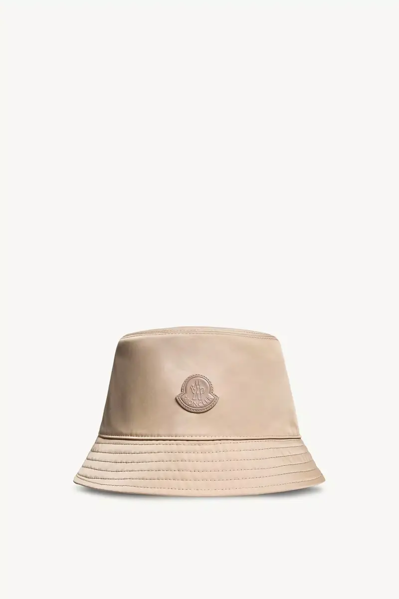 Moncler Leather Logo Gabardine Bucket Hat | Thumbnail 6 Moncler Leather Logo Gabardine Bucket Hat | Thumbnail 6