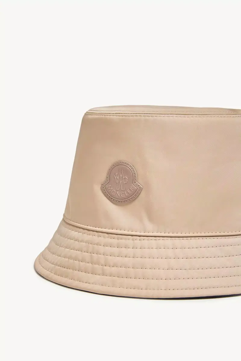 Moncler Leather Logo Gabardine Bucket Hat | Thumbnail 7 Moncler Leather Logo Gabardine Bucket Hat | Thumbnail 7