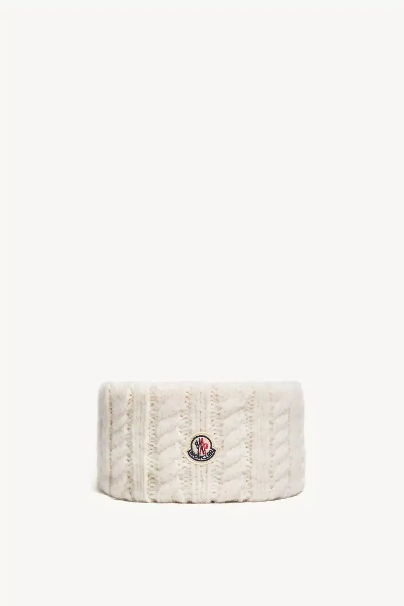 Moncler Cable Knit Alpaca Blend Headband | Thumbnail 2